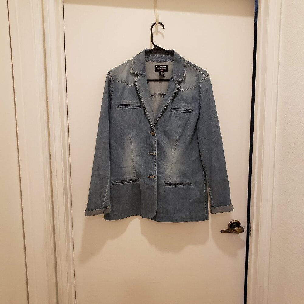 Lightwash Denim Blazer By Polo/Ralph Lauren